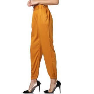 ONLY Women Mustard Yellow Regular Fit Solid Joggers at Rs.1199